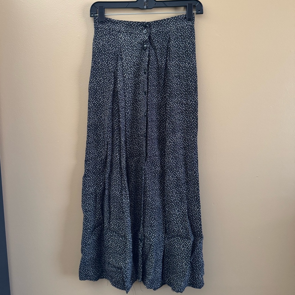 Joules Black and White Patterned Maxi Skirt